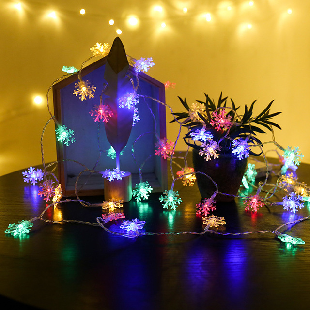 Choinka płatki śniegu LED 2M/3M - światło bajkowe na Boże Narodzenie i przyjęcia - dekoracje DIY - Wianko - 9