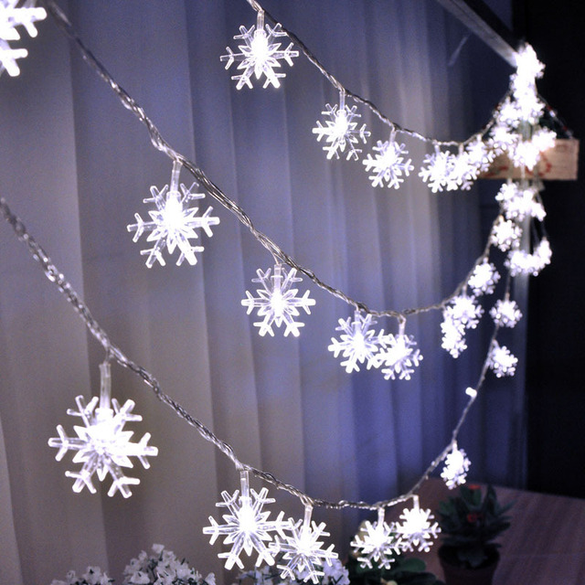 Choinka płatki śniegu LED 2M/3M - światło bajkowe na Boże Narodzenie i przyjęcia - dekoracje DIY - Wianko - 2