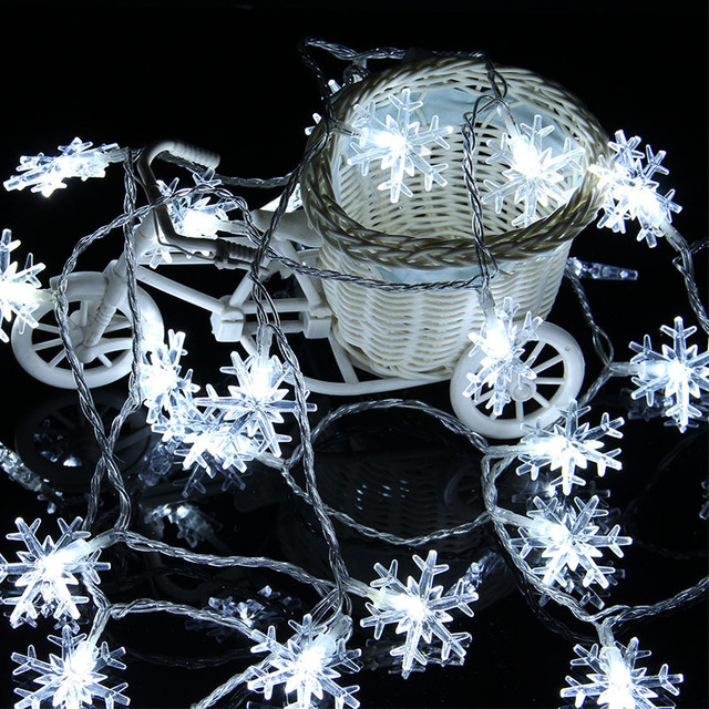 Choinka płatki śniegu LED 2M/3M - światło bajkowe na Boże Narodzenie i przyjęcia - dekoracje DIY - Wianko - 3