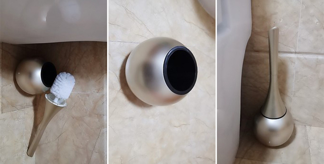 Szczotka do WC CCTM - podstawowa szczotka do czyszczenia WC z zestawem akcesoriów łazienkowych - Wianko - 1