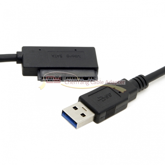 Kabel do połączenia dysków twardych Chenyang USB 3.0 do Micro SATA 7 + 9 16 Pin 1.8 90 stopni - Wianko - 1
