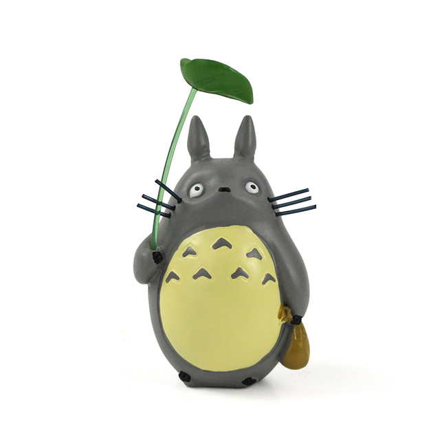 Figurka akcji Chibi Totoro z parasolem, grzybem, liściem huśtawki oraz człowiekiem bez twarzy - Hayao Miyazaki Moje sąsiedztwo Totoro - Wianko - 7