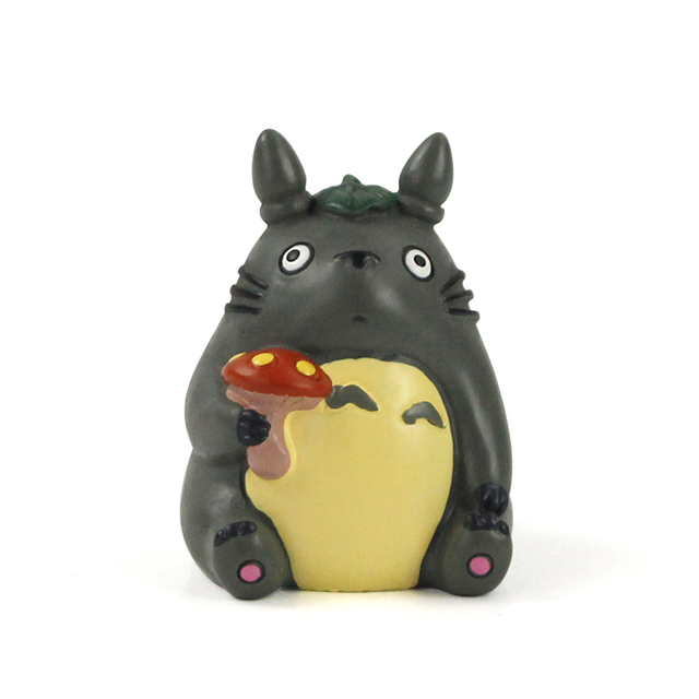 Figurka akcji Chibi Totoro z parasolem, grzybem, liściem huśtawki oraz człowiekiem bez twarzy - Hayao Miyazaki Moje sąsiedztwo Totoro - Wianko - 3