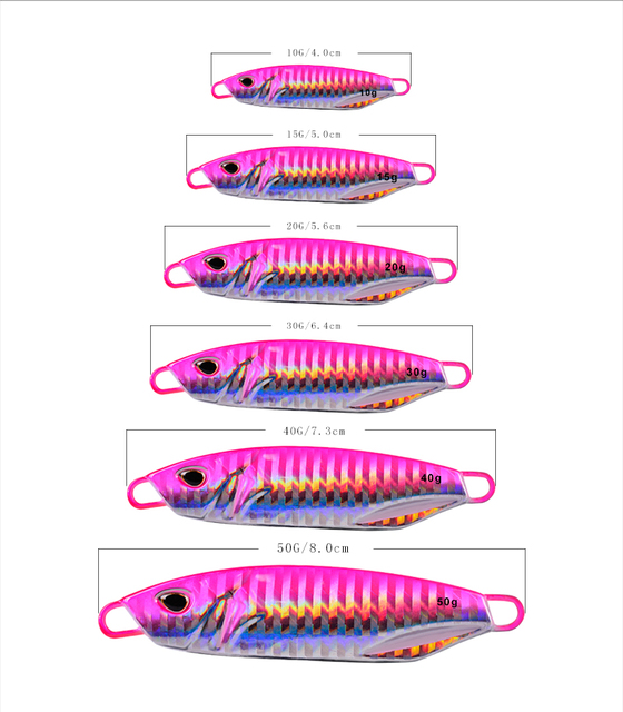 Przynęta na połów okoni: PROBEROS Metalowa Jigging Bait 10g-15g-20g-30g-40g-50g, Casting Jig łyżka Sea Tackle - 1 szt - Wianko - 13