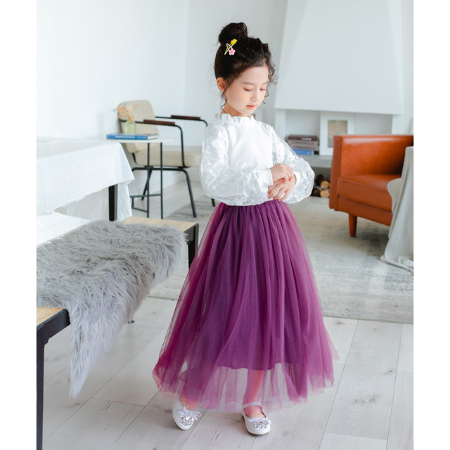 Nowa miękka tiulowa spódnica dziewczęca z 2020 roku - długa spódnica moda Tutu Tulle dla nastolatek i dziewczynek - Wianko - 7
