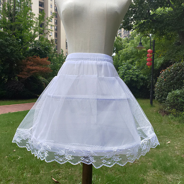 Miękka koronkowa spódnica Yoliyolei Lolita dla dorosłych i dzieci, regulowana długość 43cm, w stylu Fishbone Cosplay - Wianko - 6