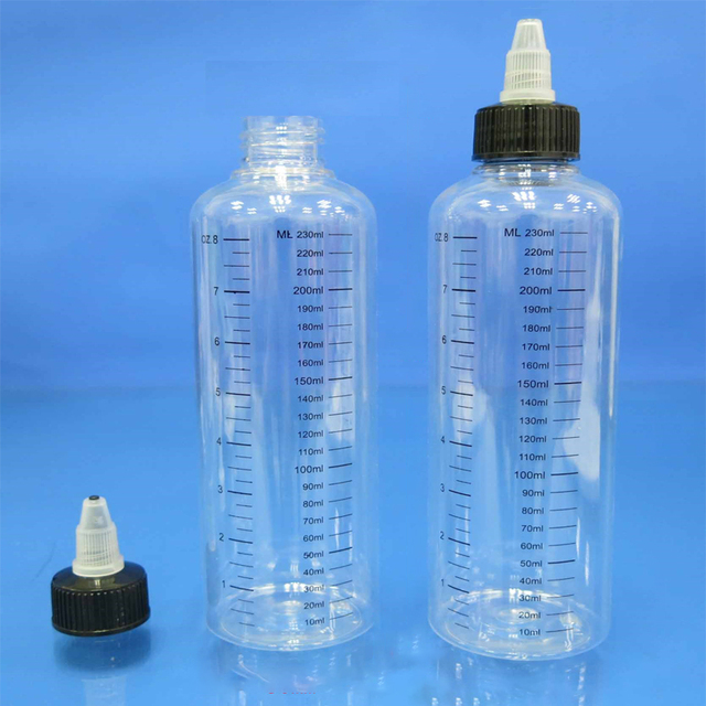6 sztuk PET E sok plastikowe butelki z kroplomierzem i zakrętką Twist Top Cap do tatuażu - pojemność cieczy, pigmenty, tusz - puste pojemniki PE plastikowa butelka kleju - Wianko - 6