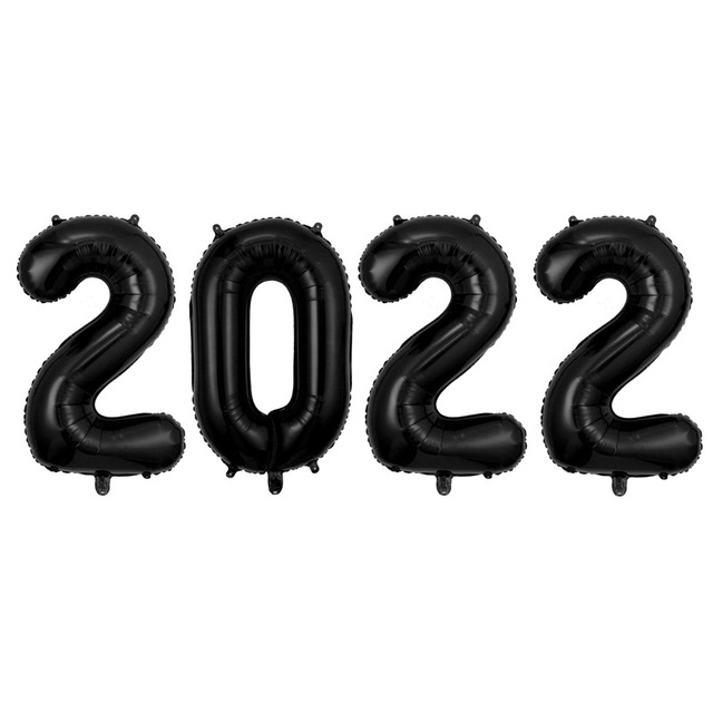 16-calowe balony z numerem 2022 do przyjęcia Nowego Roku - pakiet 4 sztuk - Wianko - 2