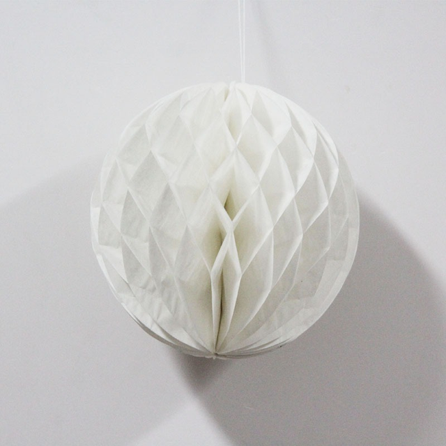 Dekoracyjne papierowe lampiony z wzorem plastra miodu - ślubne urodzinowe ozdoby dla niemowląt (1 sztuka, rozmiar 4, 6, 8, 10 lub 12 cali) - Wianko - 7