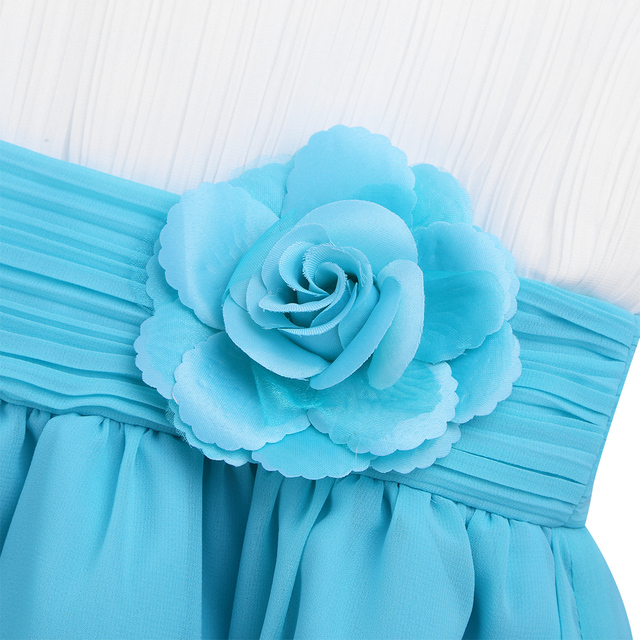 Elegancka sukienka księżniczki dla dziewcząt na ślub - bez rękawów, z tiulowym Tutu i wzorem kwiatowym - Wianko - 19