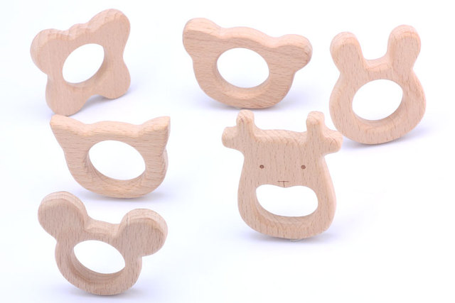 Drewniane koraliki OlingArt, 2 sztuki/partia, ekologiczne zabawki dla dzieci do tworzenia biżuterii zwierząt cartoon - Wianko - 1