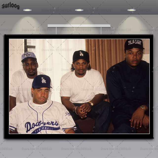 Plakat artystyczny NWA Hip Hop kostka lodu Dr.Dre eazy-e Retro zdjęcia płótno salon Home Decor - Wianko - 4