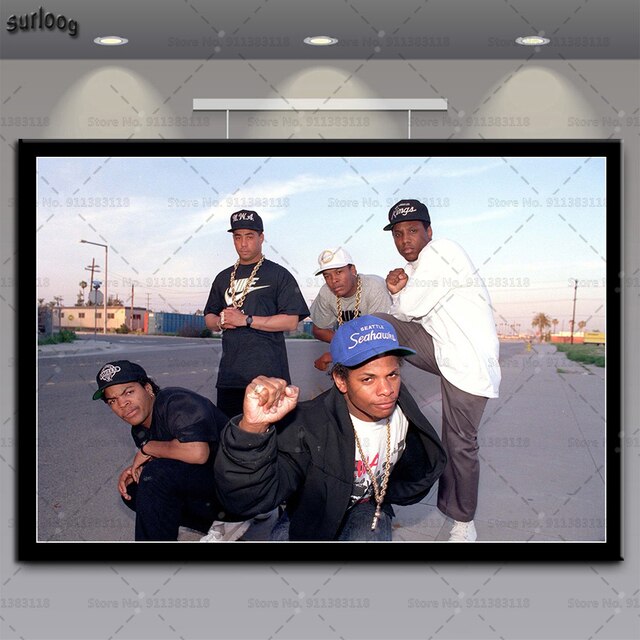 Plakat artystyczny NWA Hip Hop kostka lodu Dr.Dre eazy-e Retro zdjęcia płótno salon Home Decor - Wianko - 8