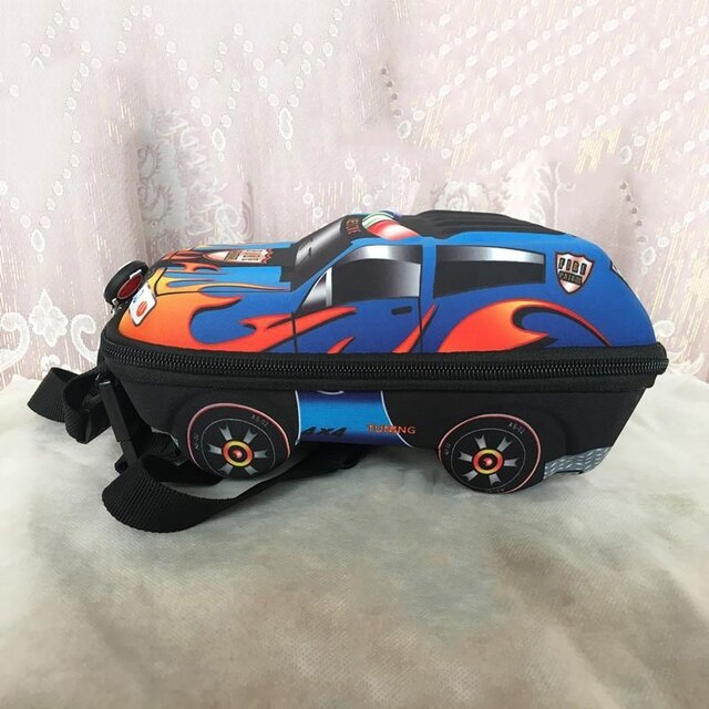 Plecak dziecięcy 3D z motywem samochodu dla chłopców - Maluch - Wianko - 1