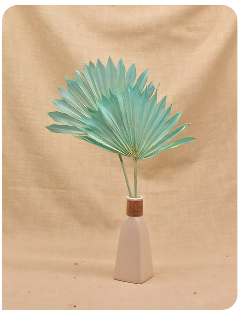 Suszony kwiat palmowy - dekoracyjna roślina liściasta, idealna do aranżacji wnętrz, łuków ślubnych i kompozycji kwiatowych, także do powieszenia na ścianie - Wianko - 9