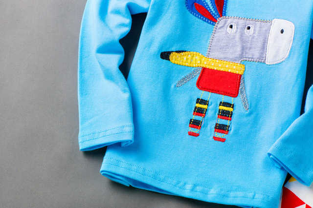 Zestaw ubrań Baby Girl i chłopcy - jesień 2019: koszulka i spodnie w kolorowe wzory z osłami - Wianko - 8