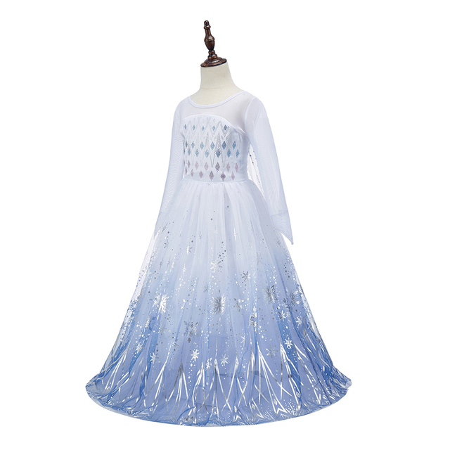 Dziewczęca sukienka dziecięca, Suknia księżniczki Królowej Śniegu, Warstwowa sukienka Cosplay dla dzieci, 3-10 lat - Wianko - 6