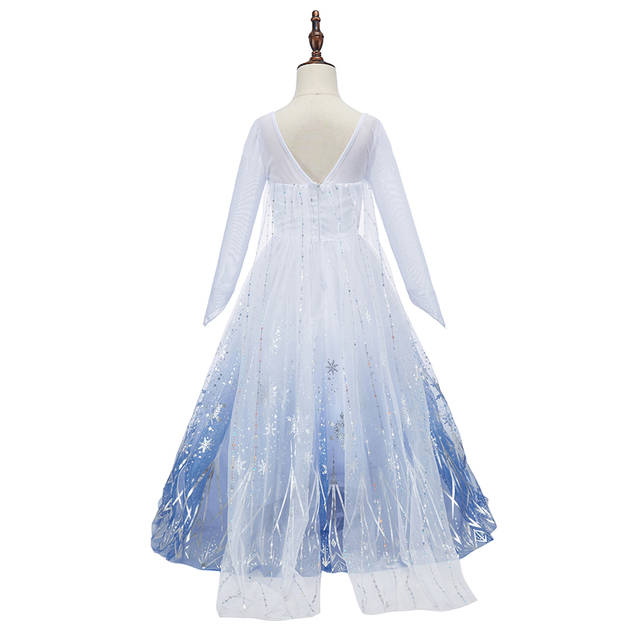 Dziewczęca sukienka dziecięca, Suknia księżniczki Królowej Śniegu, Warstwowa sukienka Cosplay dla dzieci, 3-10 lat - Wianko - 7