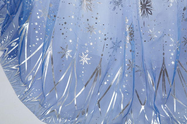 Dziewczęca sukienka dziecięca, Suknia księżniczki Królowej Śniegu, Warstwowa sukienka Cosplay dla dzieci, 3-10 lat - Wianko - 10