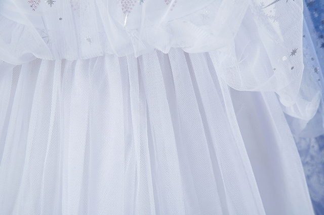 Dziewczęca sukienka dziecięca, Suknia księżniczki Królowej Śniegu, Warstwowa sukienka Cosplay dla dzieci, 3-10 lat - Wianko - 11