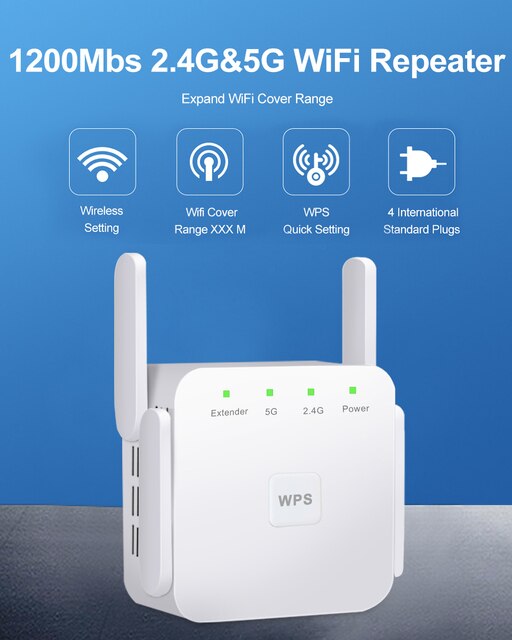 Bezprzewodowy wzmacniacz sygnału WiFi 2.4G/5Ghz 300/1200M, daleki zasięg, punkt dostępowy (802.11ac) - Wianko - 2