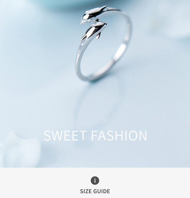 Pierścień delfin z oryginalnego srebra 925 dla kobiet, proste i śliczne - Wianko - 4