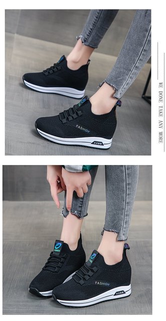 Damskie buty do biegania na świeżym powietrzu, wygodne i lekkie, czarne różowe białe - Wianko - 6
