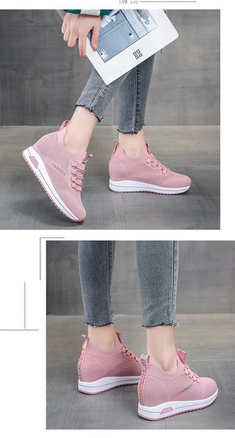 Damskie buty do biegania na świeżym powietrzu, wygodne i lekkie, czarne różowe białe - Wianko - 10