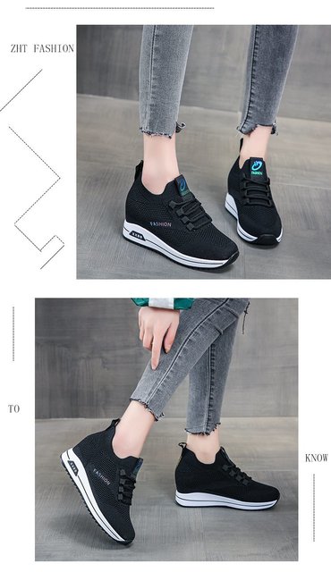 Damskie buty do biegania na świeżym powietrzu, wygodne i lekkie, czarne różowe białe - Wianko - 7