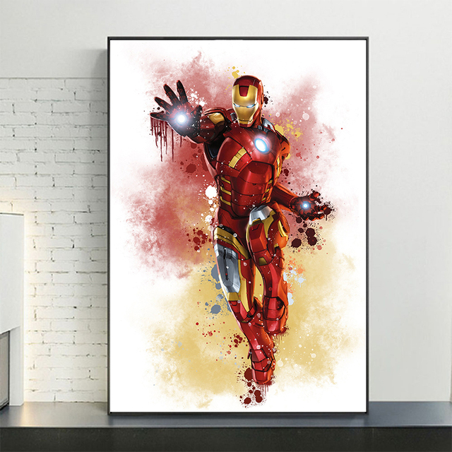 Obrazy na płótnie Marvel Avengers z postaciami superbohaterów do dekoracji wnętrz - Wianko - 4