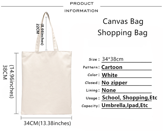 Japońska torba z uchwytami Studio Ghibli - torba na zakupy Kawaii Casual damskie, duża pojemność - Wianko - 1