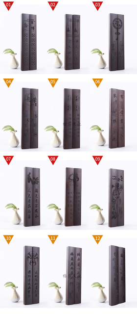 Drewniane przyciski do papieru Xuan - ozdoby chińskie do kaligrafii i malarstwa (prezent dla studentów) - Wianko - 2