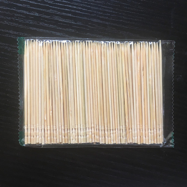 Wykałaczki bambusowe do pielęgnacji ust 0.16*6.5*14.5 cm, 800 sztuk (8 worków) - Wianko - 2