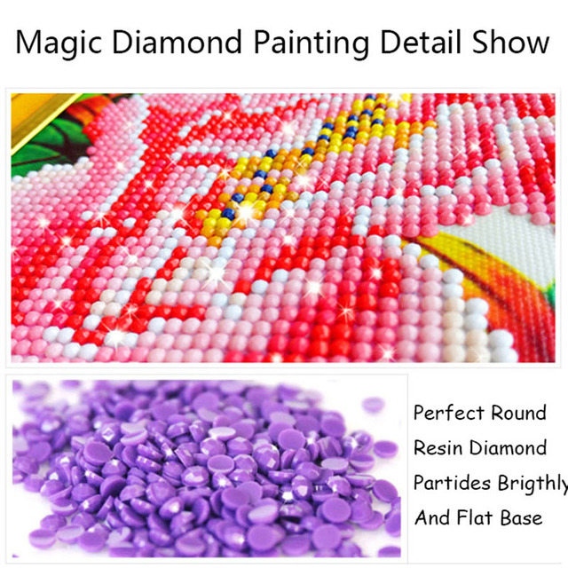 Diamentowe malowanie pełna kwadratowa mozaika, magiczna dynamika - zestaw DIY - Wianko - 4