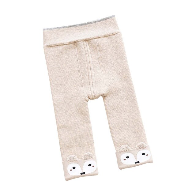 Zimowe legginsy dla dzieci 0-4 lat - aksamitne, ciepłe, z otwieranym kroczem - Wianko - 14