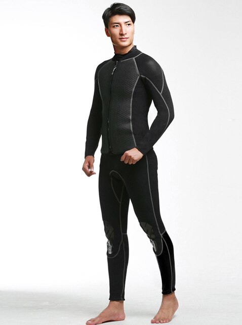 Kombinezon neoprenowy do nurkowania 2.5 mm split, długie rękawy, termiczne spodnie do windsurfingu i surfing z funkcją snorkelingu - Wianko - 8