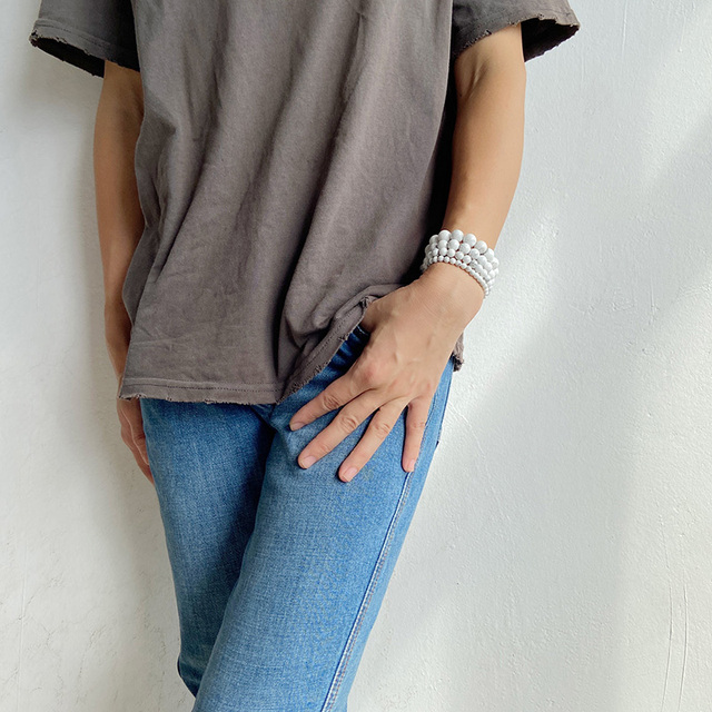 Naturalna biel Howlite Turquoises bransoletka uzdrawiająca, ręcznie robiona, modlitewna biżuteria przyjaźni - Wianko - 36