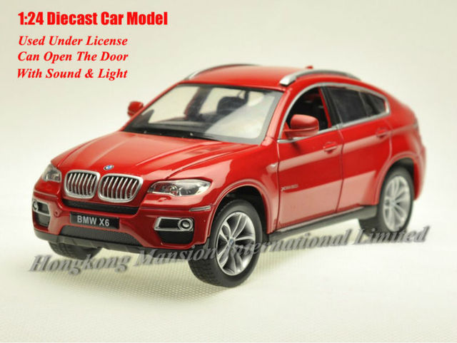 BWM X6 - Diecast 1:24 Skala - Stop metalowy - Luksusowy SUV - Model samochodu kolekcjonerski z dźwiękiem i podświetleniem - Wianko - 1