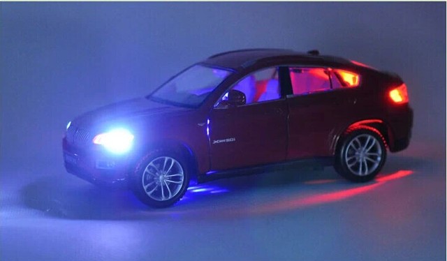 BWM X6 - Diecast 1:24 Skala - Stop metalowy - Luksusowy SUV - Model samochodu kolekcjonerski z dźwiękiem i podświetleniem - Wianko - 14