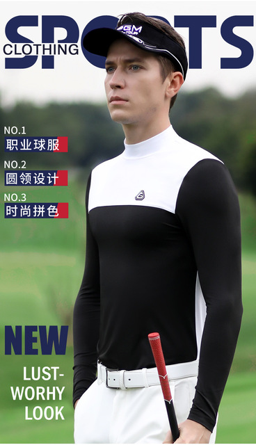 Koszula męska do gry w golfa PGM Golf T, krótki rękaw, rozmiar M-XXL, oddychająca, elastyczna - Wianko - 2