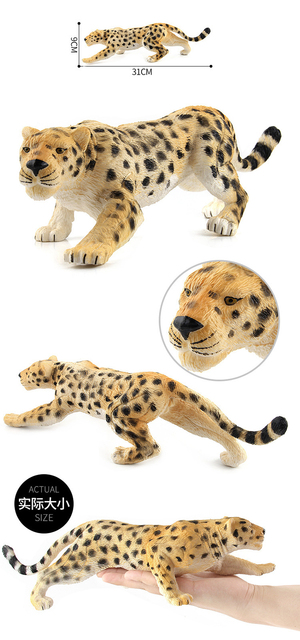 Duże dziecięce figurki zwierzątek - Tygrys, Lew, Dzik (plastik, na biurko) - Wianko - 8