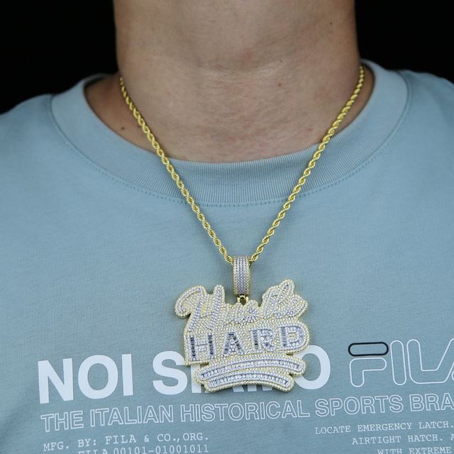 Naszyjnik Bling 5A CZ pełna sześcianów z cyrkoniami w kształcie litery, łańcuszek Rope Chain, biżuteria hip-hop - Wianko - 8