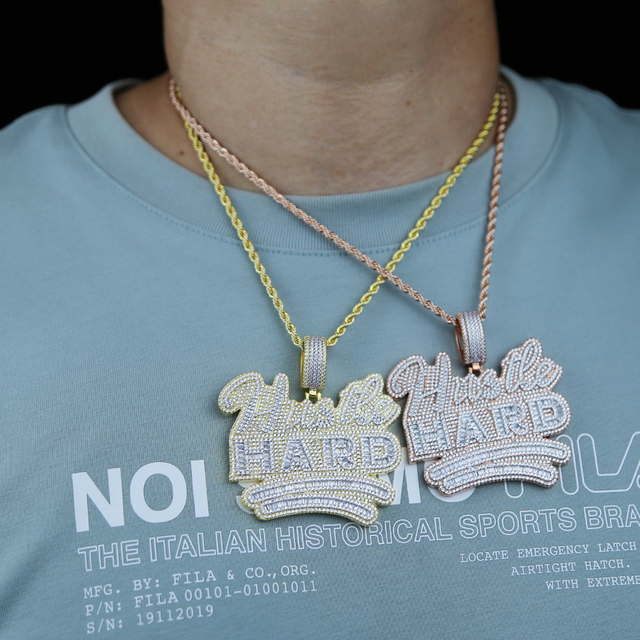 Naszyjnik Bling 5A CZ pełna sześcianów z cyrkoniami w kształcie litery, łańcuszek Rope Chain, biżuteria hip-hop - Wianko - 11