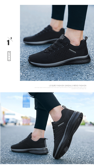Damskie buty meshowe płaskie z gumową podeszwą, czarne, oddychające, lekkie - 9089 - Wianko - 8