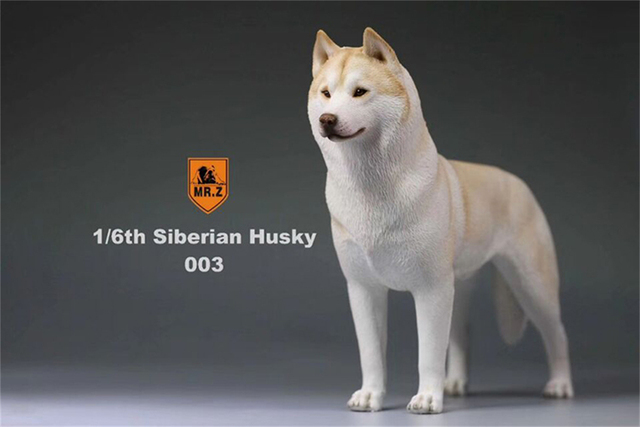 Model Husky Pet Huskie 1:6 - symulacja syberyjskiego psa z rysunkami zwierząt, ozdoba z żywicy, prezent dla dzieci - Wianko - 7