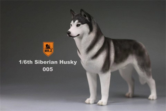 Model Husky Pet Huskie 1:6 - symulacja syberyjskiego psa z rysunkami zwierząt, ozdoba z żywicy, prezent dla dzieci - Wianko - 14