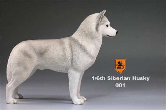 Model Husky Pet Huskie 1:6 - symulacja syberyjskiego psa z rysunkami zwierząt, ozdoba z żywicy, prezent dla dzieci - Wianko - 2