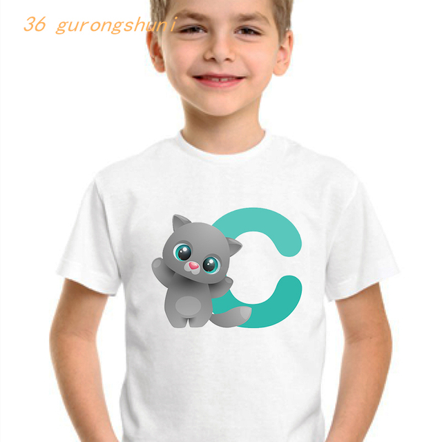 Dziecięca koszulka z nadrukiem zwierząt z kreskówek dla chłopców i dziewcząt - Wianko - 12
