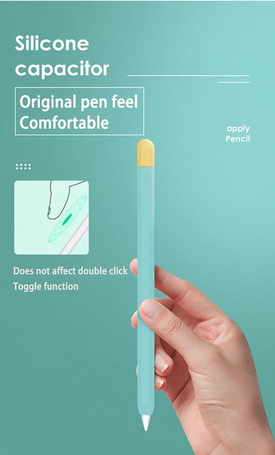 Nadaje się do Apple Pencil1/2 pokrowiec ochronny miękki silikonowy uchwyt na długopis rysik pokrywa pierwszej generacji iPad ołówek akcesoria - Wianko - 10