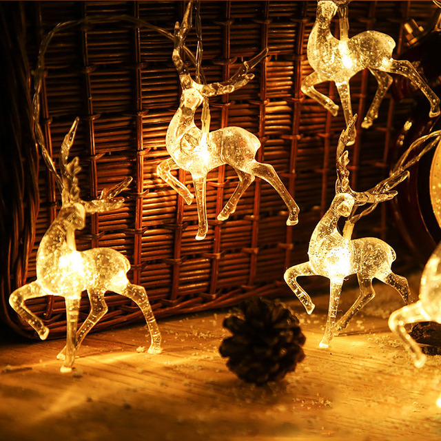 Łańcuch świetlny LED z jeleniem Siką o długości 1,5 m - ozdoba bożonarodzeniowa na choinkę i dekorację domu w 2021 r - Wianko - 7
